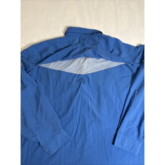 Remington Shirt Mens XXL 2XL Blue Vented Back Roll Tab Outdoor - Picture 4 of 10